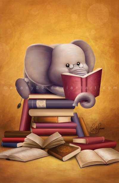 elephant_reading_by_akany89-d5
